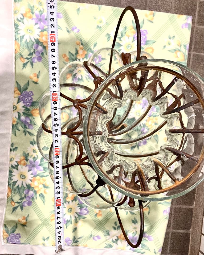 アンティーク ガラス製 アンフォラ 花瓶 フラワーベース 67cm イタリア製