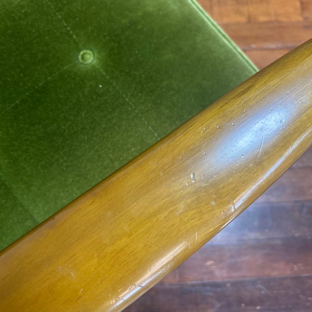 カリモク60 グリーン　ソファ 2人掛け【宮崎県まで引き取りでお願いします】