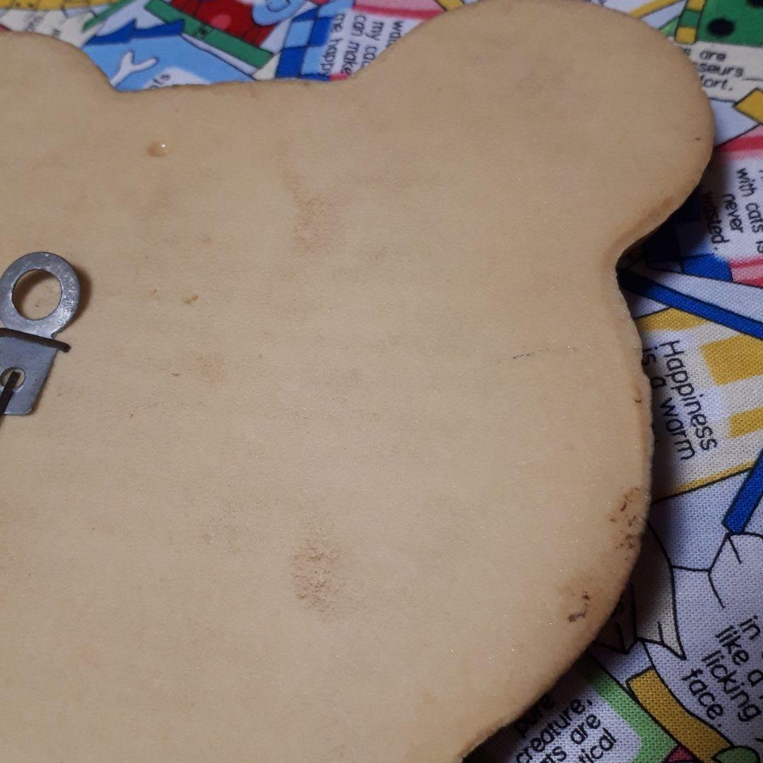 ヴィンテージ 　70's 　くまパッチワーク柄　ウォールデコ 　壁掛け　ベア