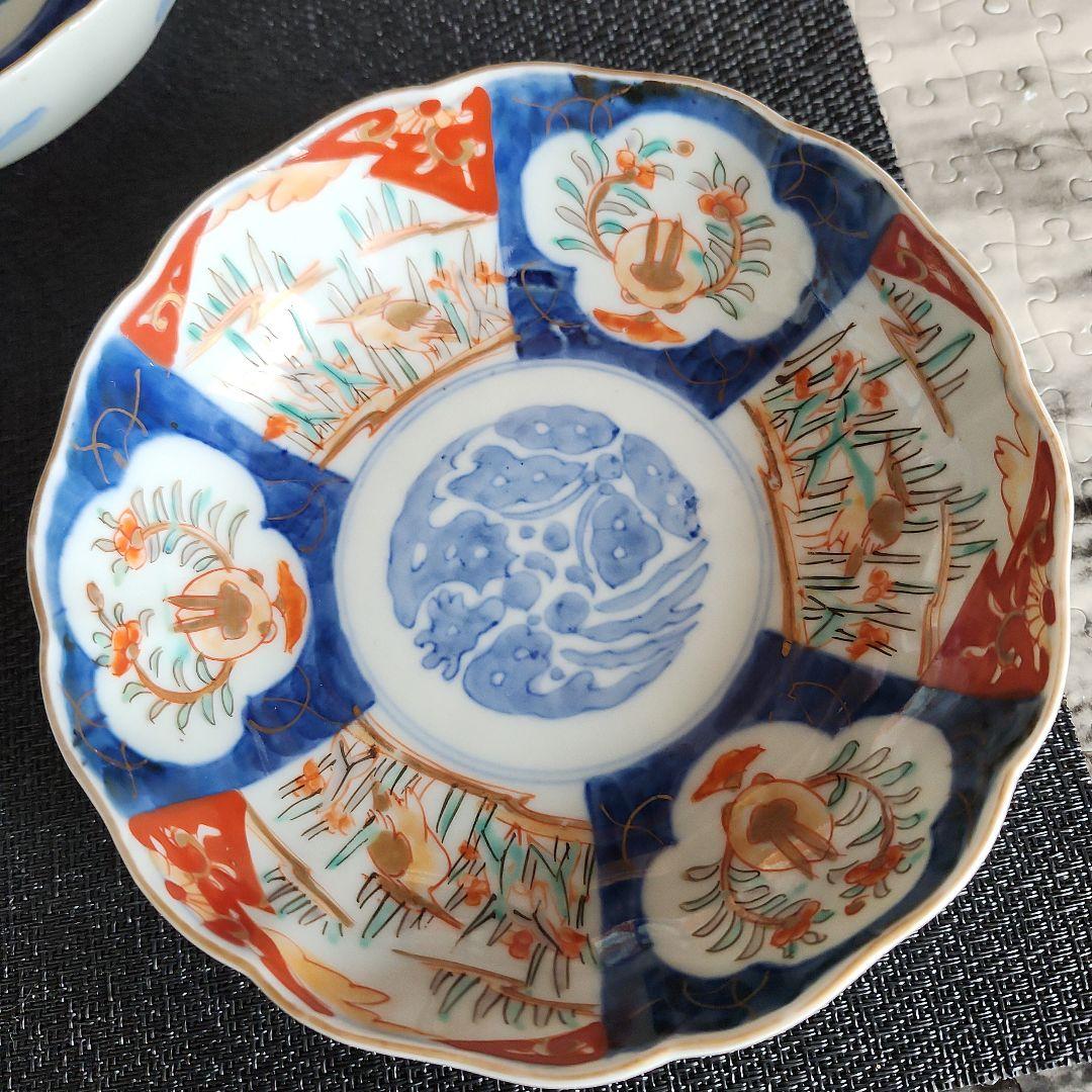 -73/y10　伊万里　色絵　兎　膾