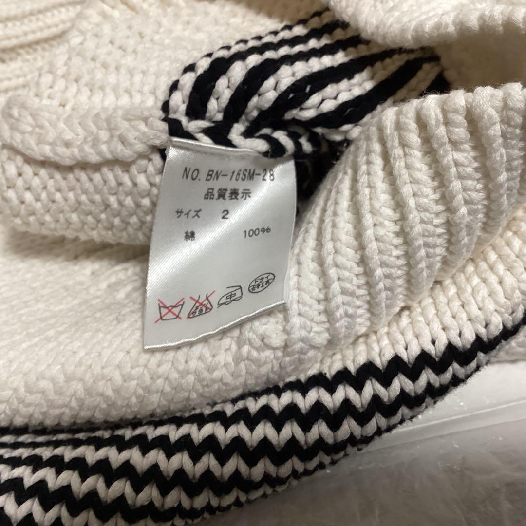 BATONER バトナー　クルーネック ボーダーニット ゆったりめ