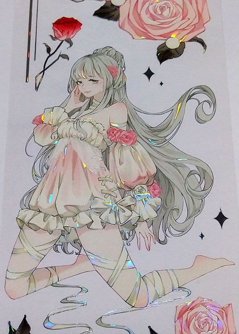 ✩再販✩J757＃霓虹(贝壳光)Likey切り売り海外人物マステ女の子