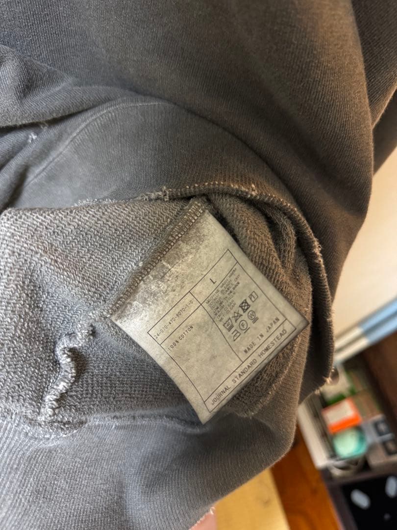 JS stead パシフィックウラケダメージ スウェット（ブラック）