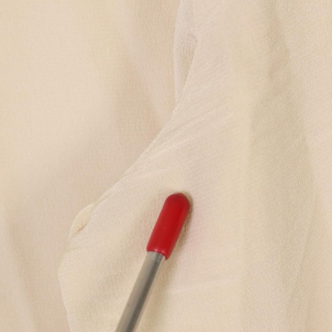 GUCCI パールボタン フリル付き アイボリー シャツ 42