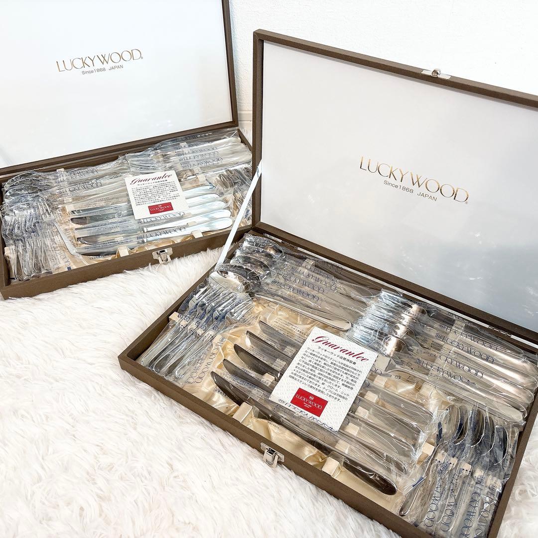 ✨未使用品✨ LUCKY WOOD カトラリー スプーン類 25本 × 2セット