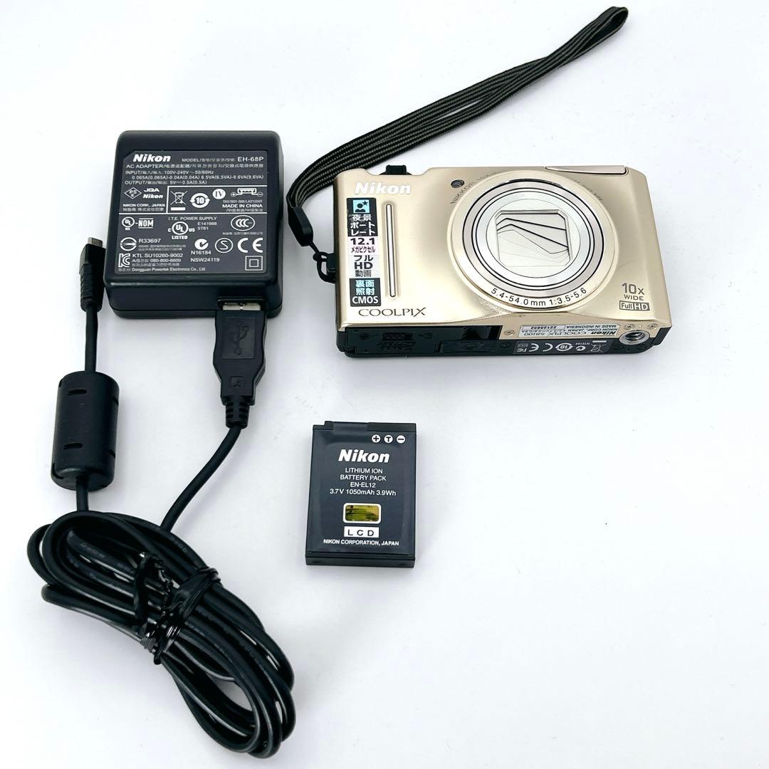 【美品】Nikon COOLPIX S8100 ゴールド コンデジ　ニコン