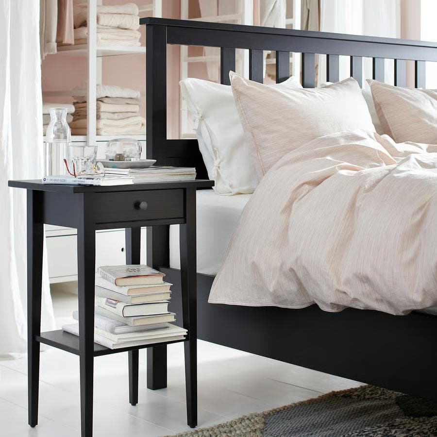 【すのこセット】IKEA ベッドフレーム HEMNES & LÖNSETブラック