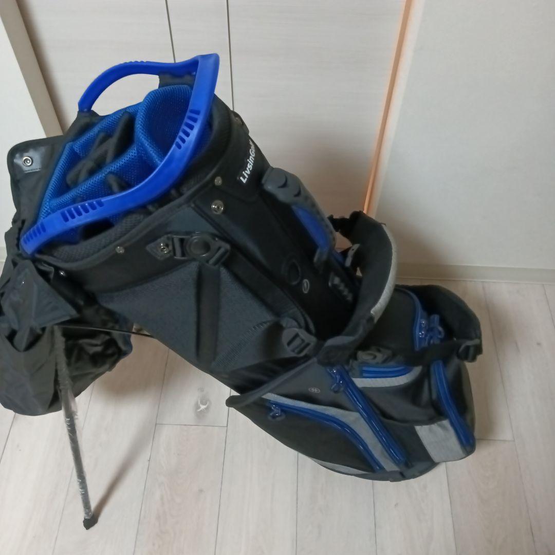 最終価格　LivsinGolf スタンドキャディバッグ 黒/青
