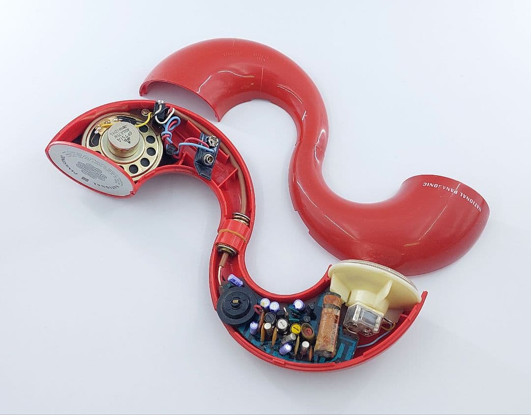 パナペットクルン ナショナル パナソニック R-72 ラジオ 赤色 レトロ