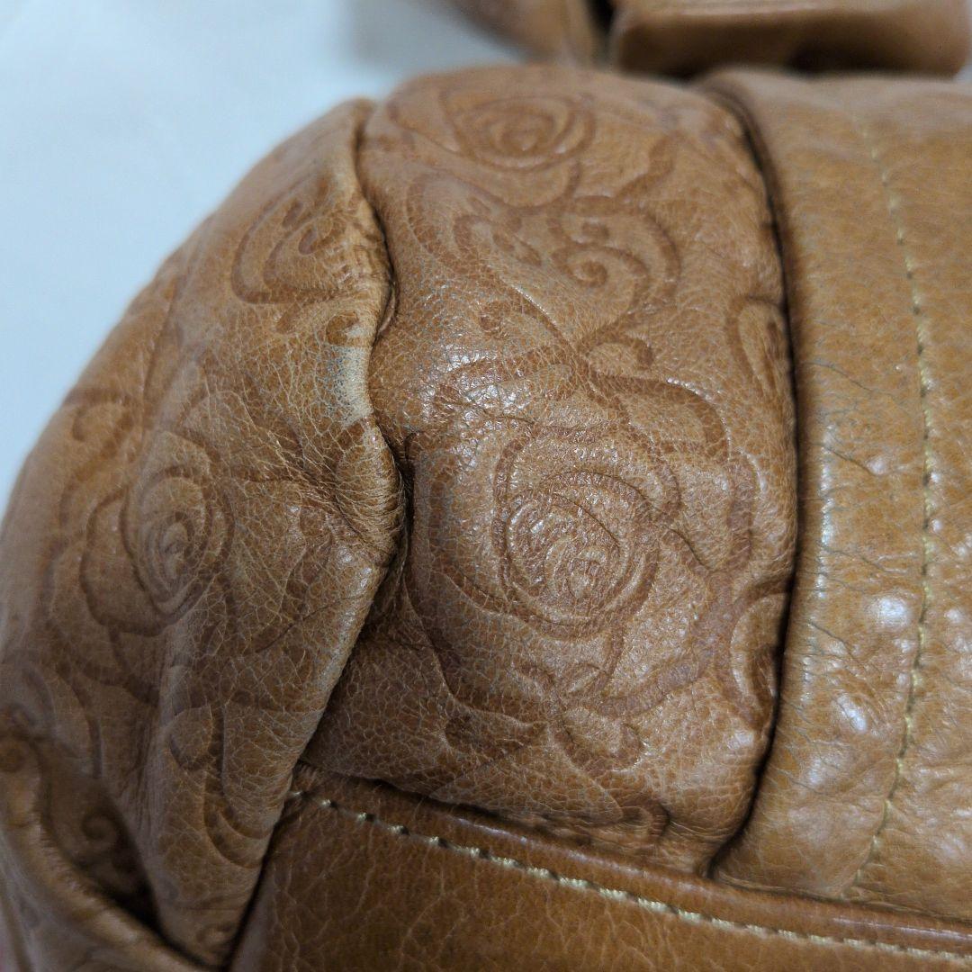 アナスイ　ANNA SUI　バッグ　ハンドバッグ　ショルダー　茶色