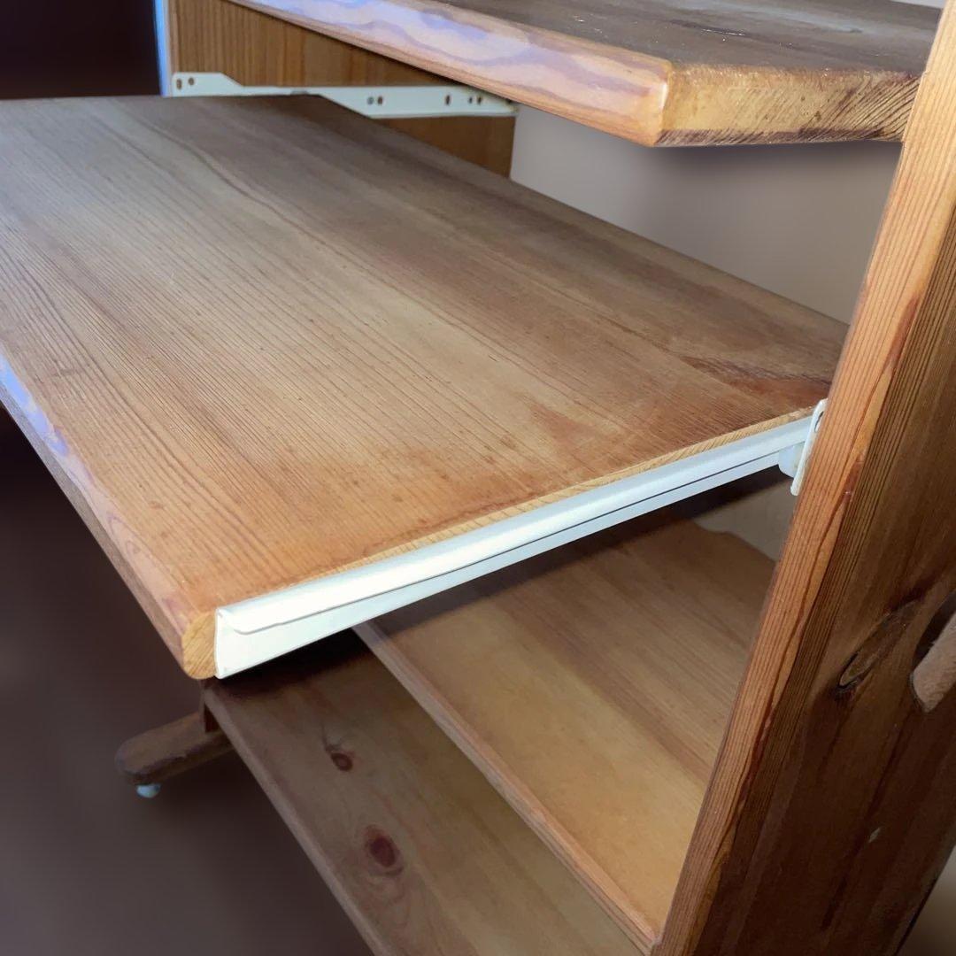 アメリカンカントリー　カントリーデスク　パソコンデスク　キャスター付き