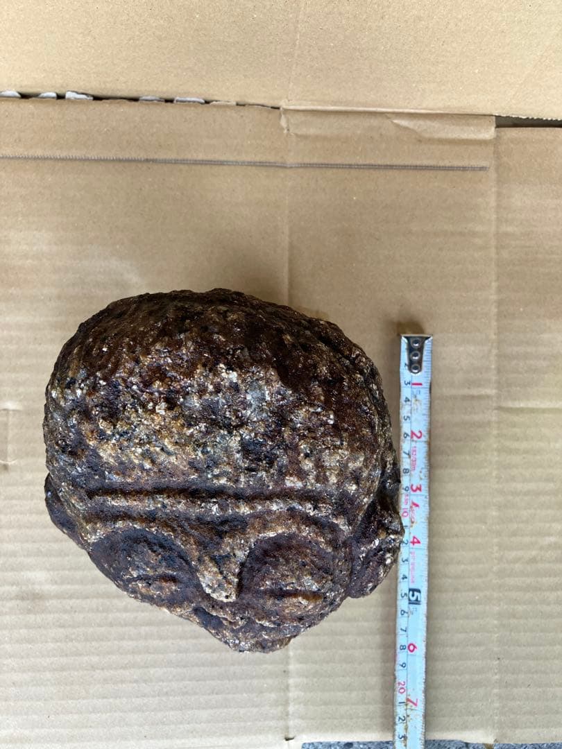 国産　御影石製　宝珠大黒天　石彫　置物