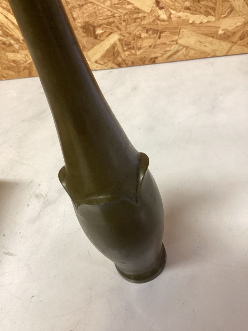 陶器花瓶 アースカラー 美術工芸品 装飾壺 オブジェ（へ-73）