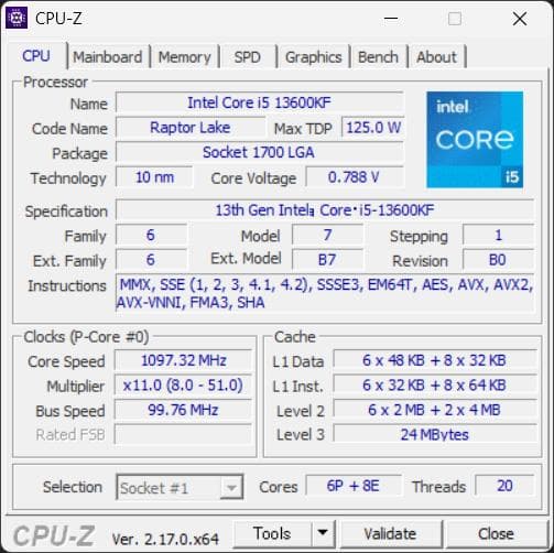 CPU MSI PRO B760M-A WIFI DDR4+i5-13600KF