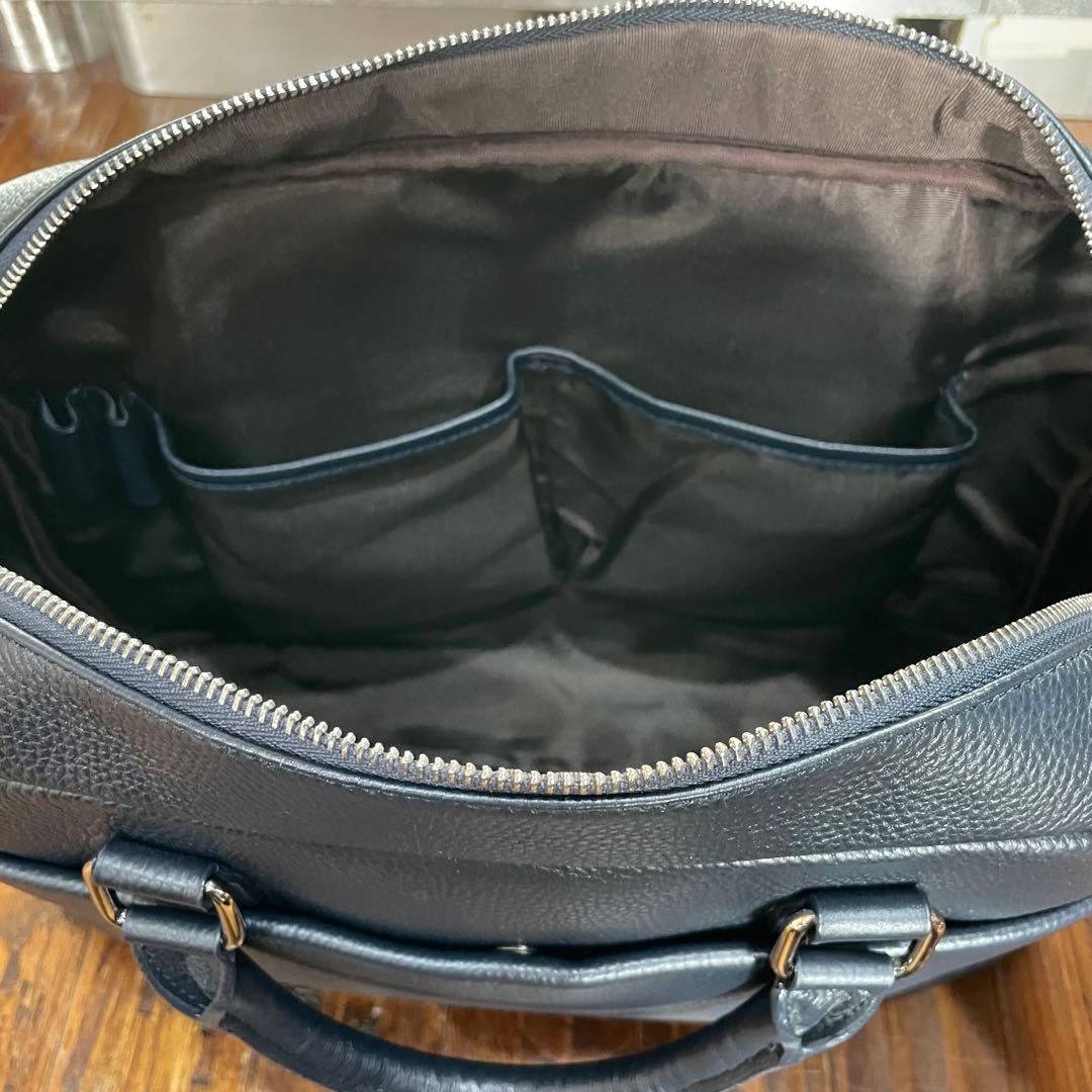 美品 MURA ビジネス バッグ 2WAY ショルダー レザー　シボ革　A4