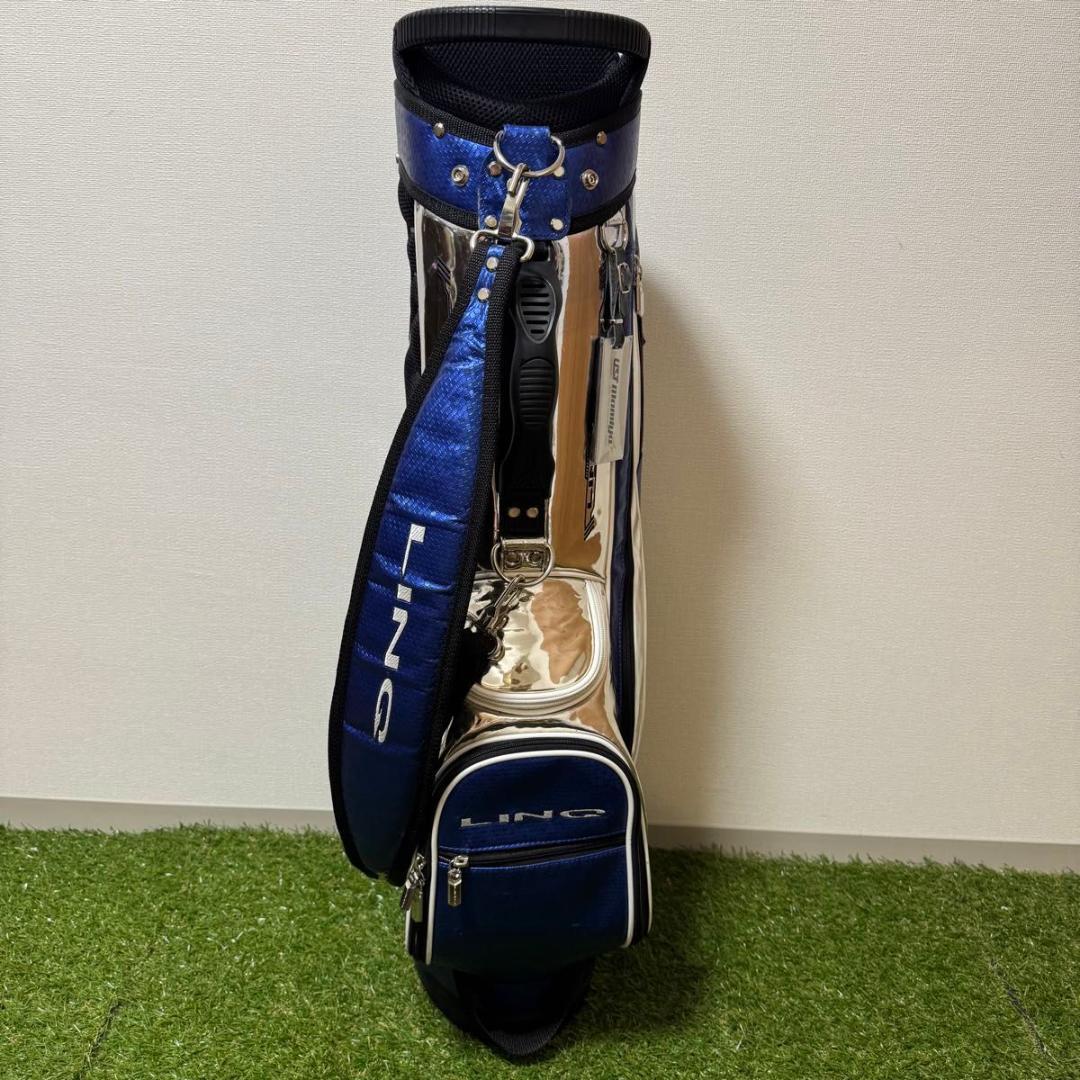 USTマミヤ 2024年 LINQ スタンド式 キャディバッグ ブルー 8.5型