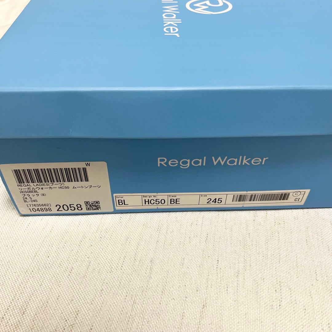 【極美品】REGAL WALKER 本革　スエード　ムートンブーツ　防滑　黒