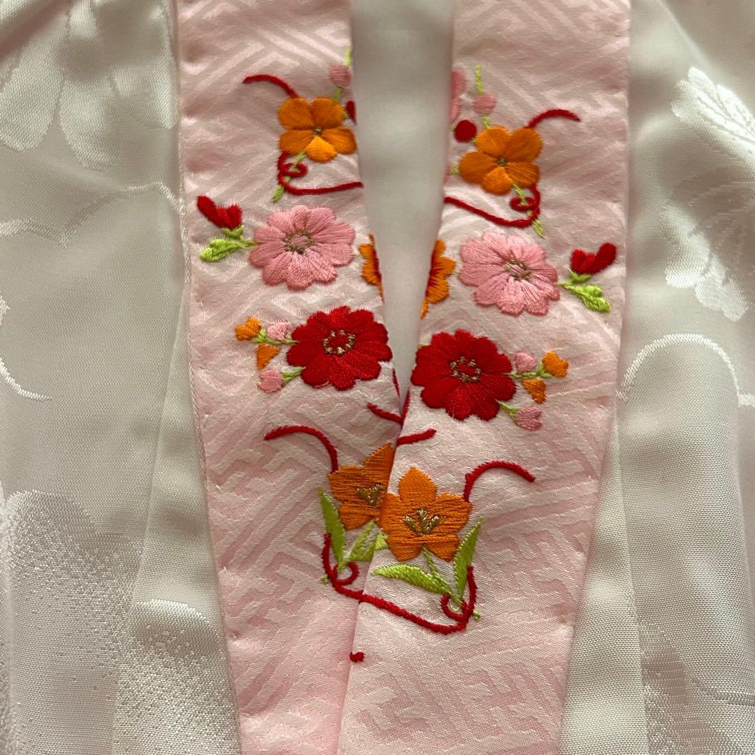 七五三 3歳 総絞り 被布 着物 絹 三歳 赤 草履 753 女の子 友禅染