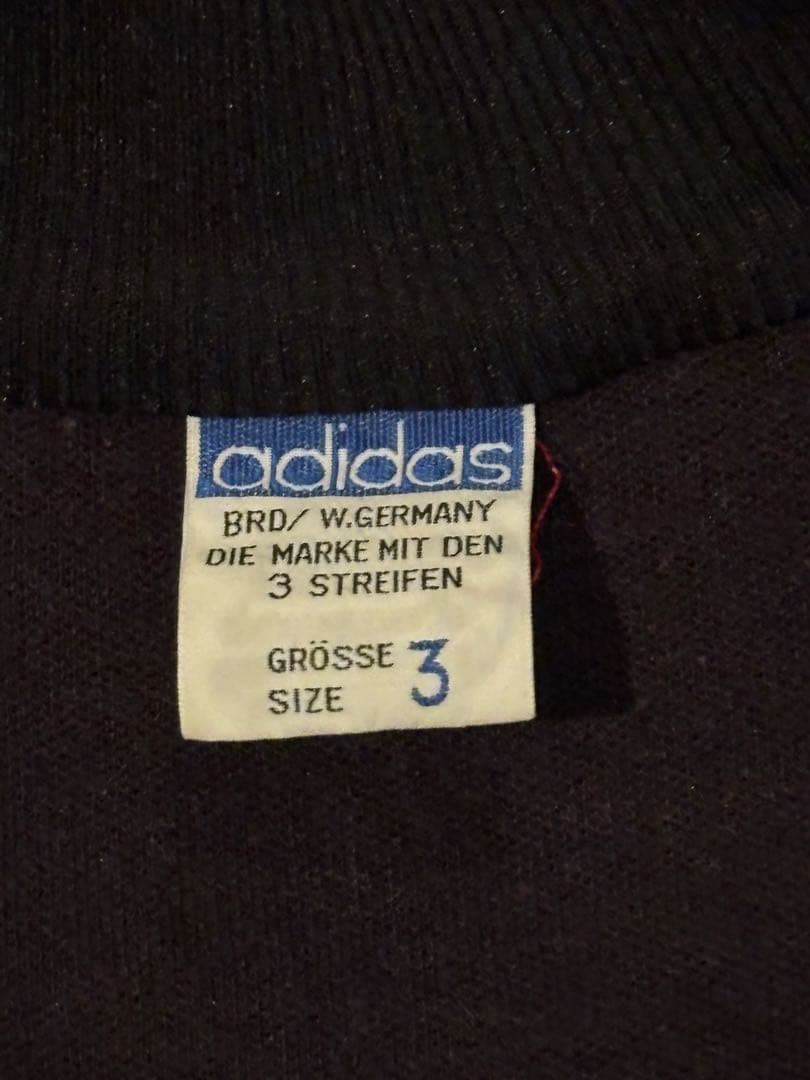 adidas デサント　70sトラックジャケット　ブラック　オレンジ