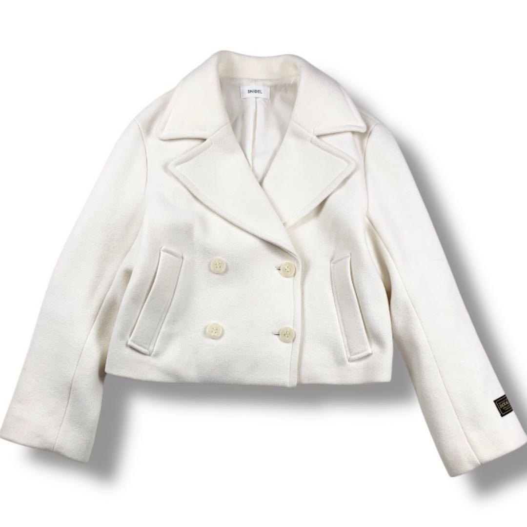 SNIDEL スナイデル　ウールショートＰコート　アイボリー　サイズ1 M相当