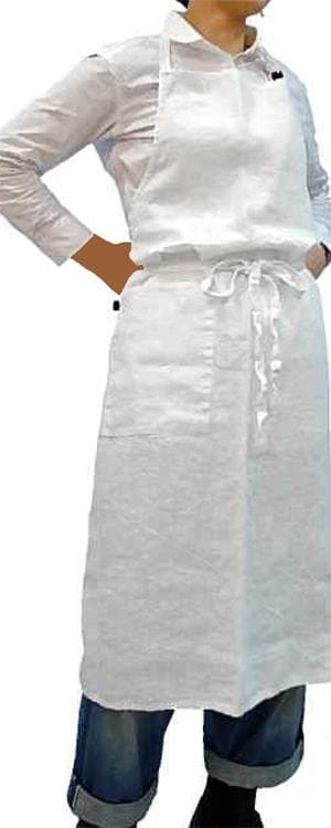 リトアニア製　Linne　リネン/麻　キッチンエプロン WT