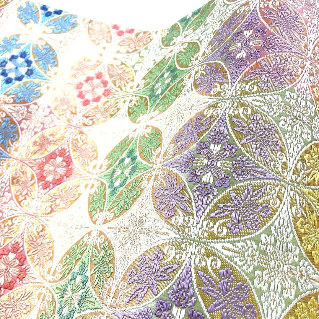 専用帯5688 4355 二点セット ●高級 正絹 彩宝唐織 六通 袋帯 七宝