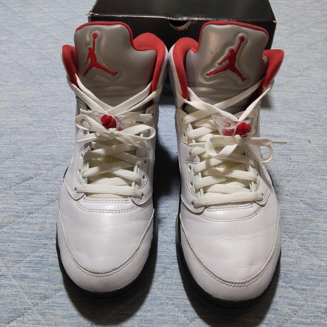 エアジョーダン5レトロ 10サイズ ホワイト/レッド
