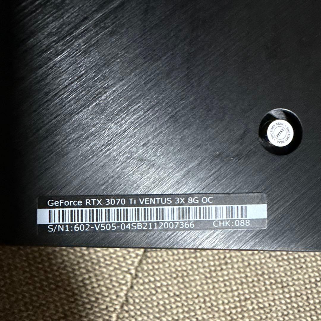 即買いOK NVIDIA MSI GeForce RTX 3070ti グラボ
