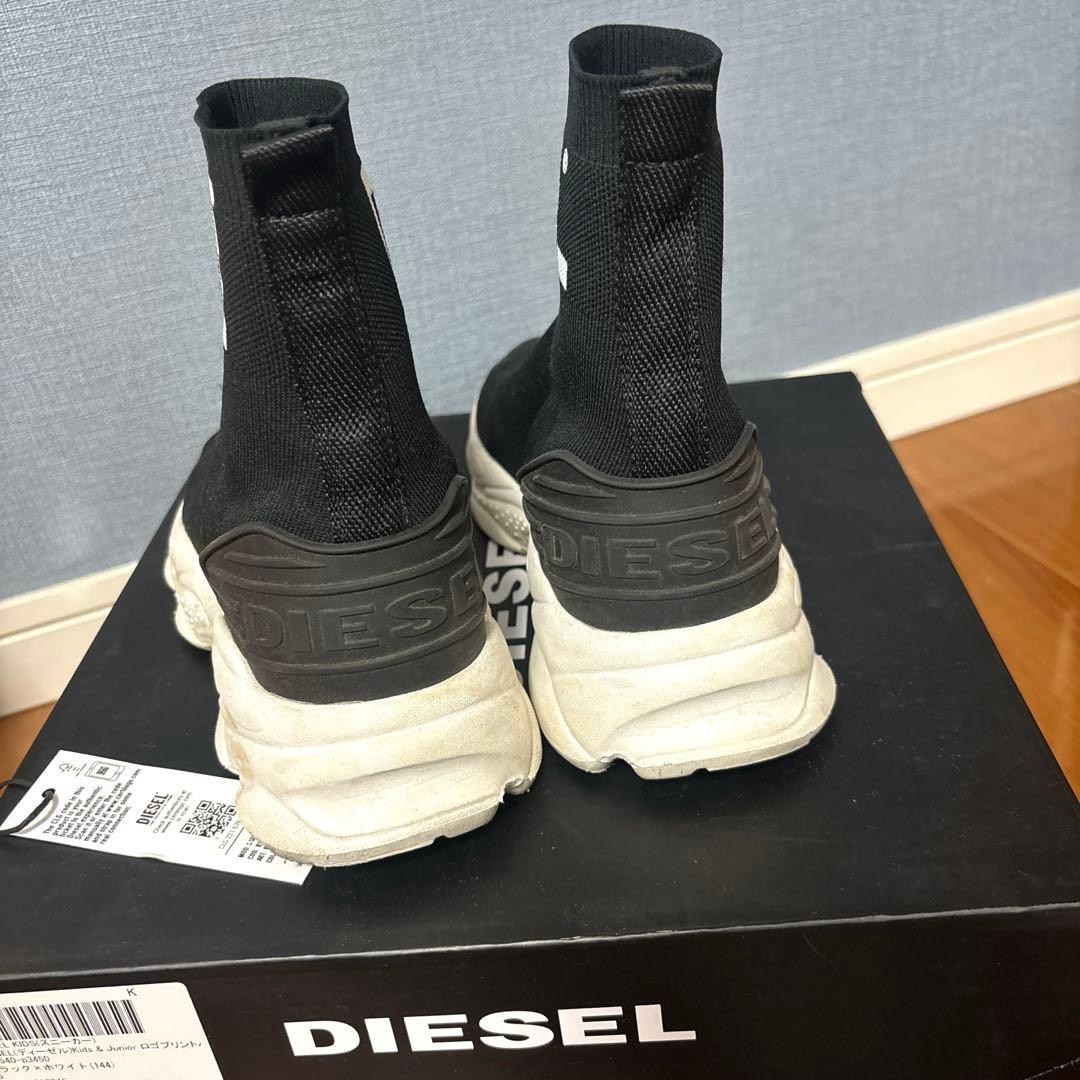 DIESEL Kids&Juniorロゴプリントハイカットソックススニーカー