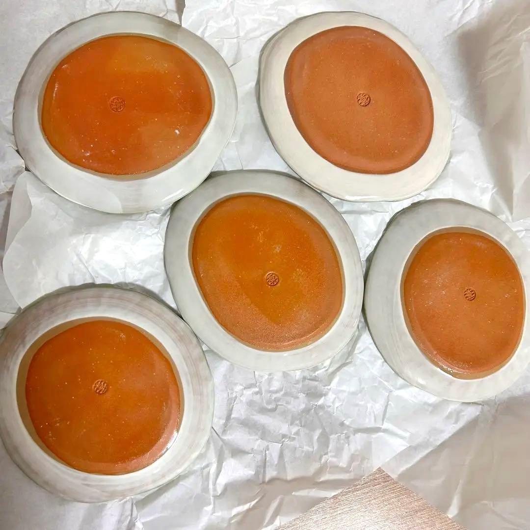 【元箱　未使用】京焼　清水焼　陶葊　陶あん　花変り　銘々皿　5枚揃