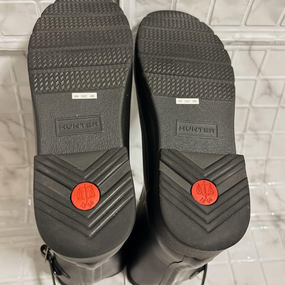 HUNTER ハンター　レインブーツ　23cm 黒　ブラック　ショート