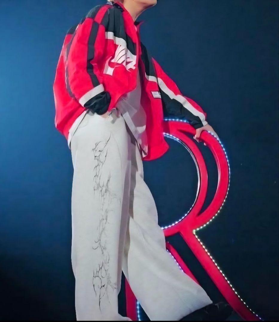 NIKE 山田涼介 RED セット アップ 上下 ビッグ スウッシュ ウーブン