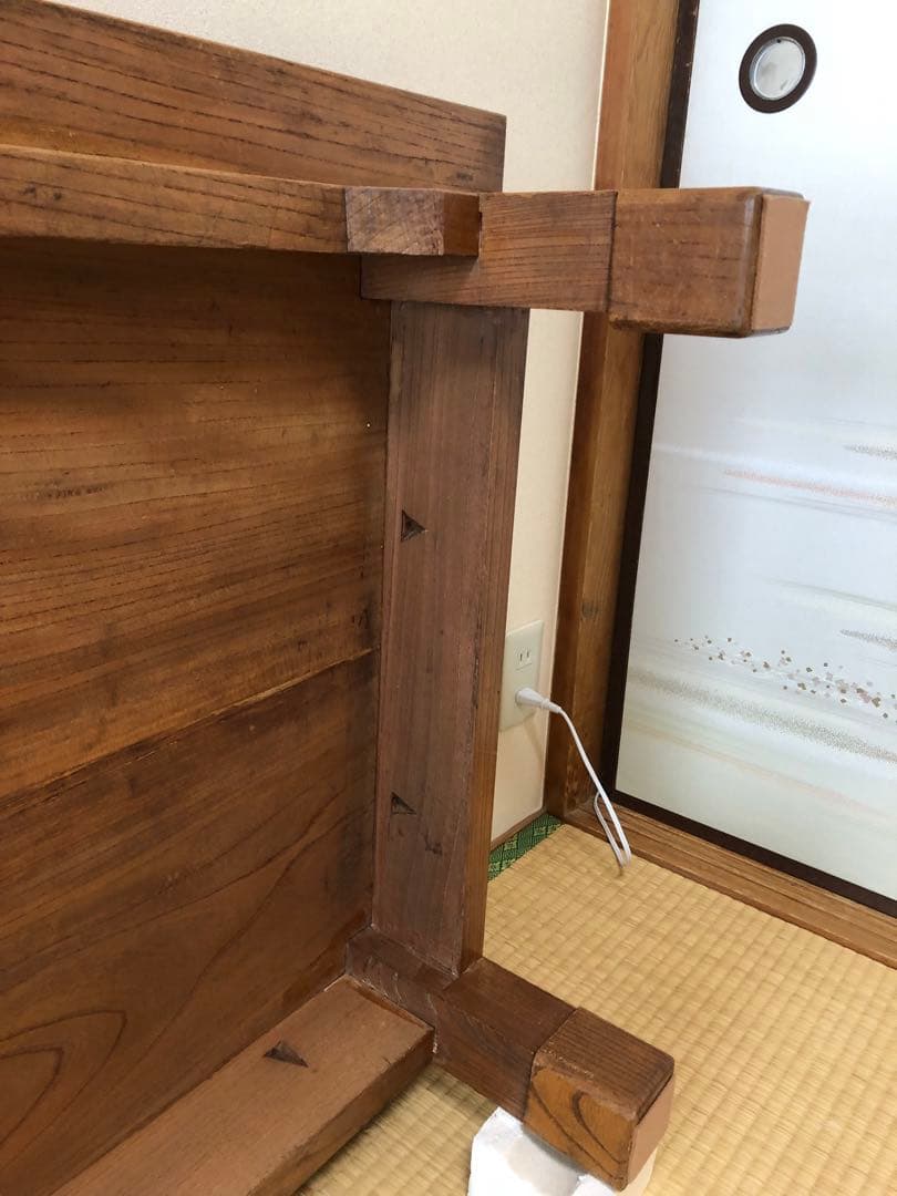 総ケヤキ 座卓　天板厚さ約3㎝❗️別注品❗️送料8,600円込み‼️