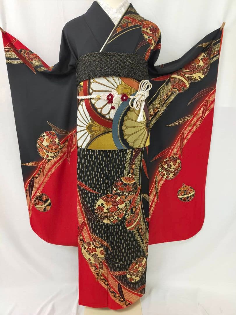 売約済み【WA - modern】★★京友禅振袖3点セット(振袖袋帯長襦袢)★★