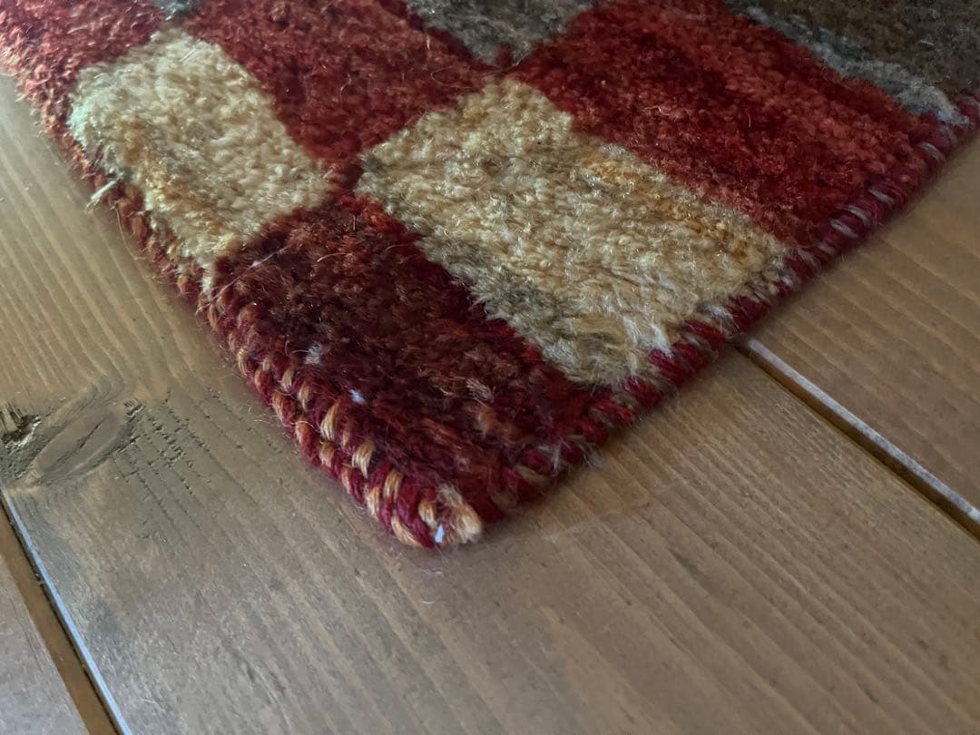 ギャッベ ペルシャ絨毯 86x60cm ギャベ 玄関マット 手織り ラグ 絨毯