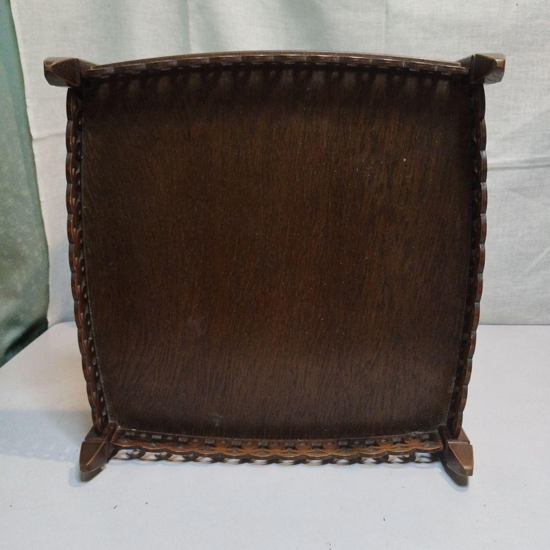 木製　移動式　多目的飾り棚　昭和中頃　民芸家具　横幅　奥行　大きめサイズ　花台