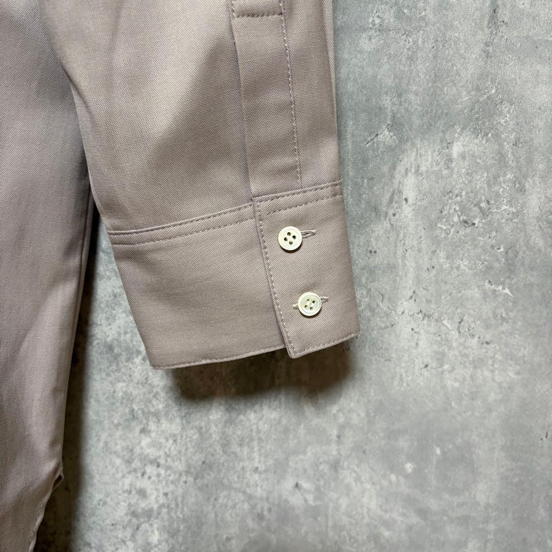 美品/完売　OUR シワになりにくい胸元切り替えロングシャツ