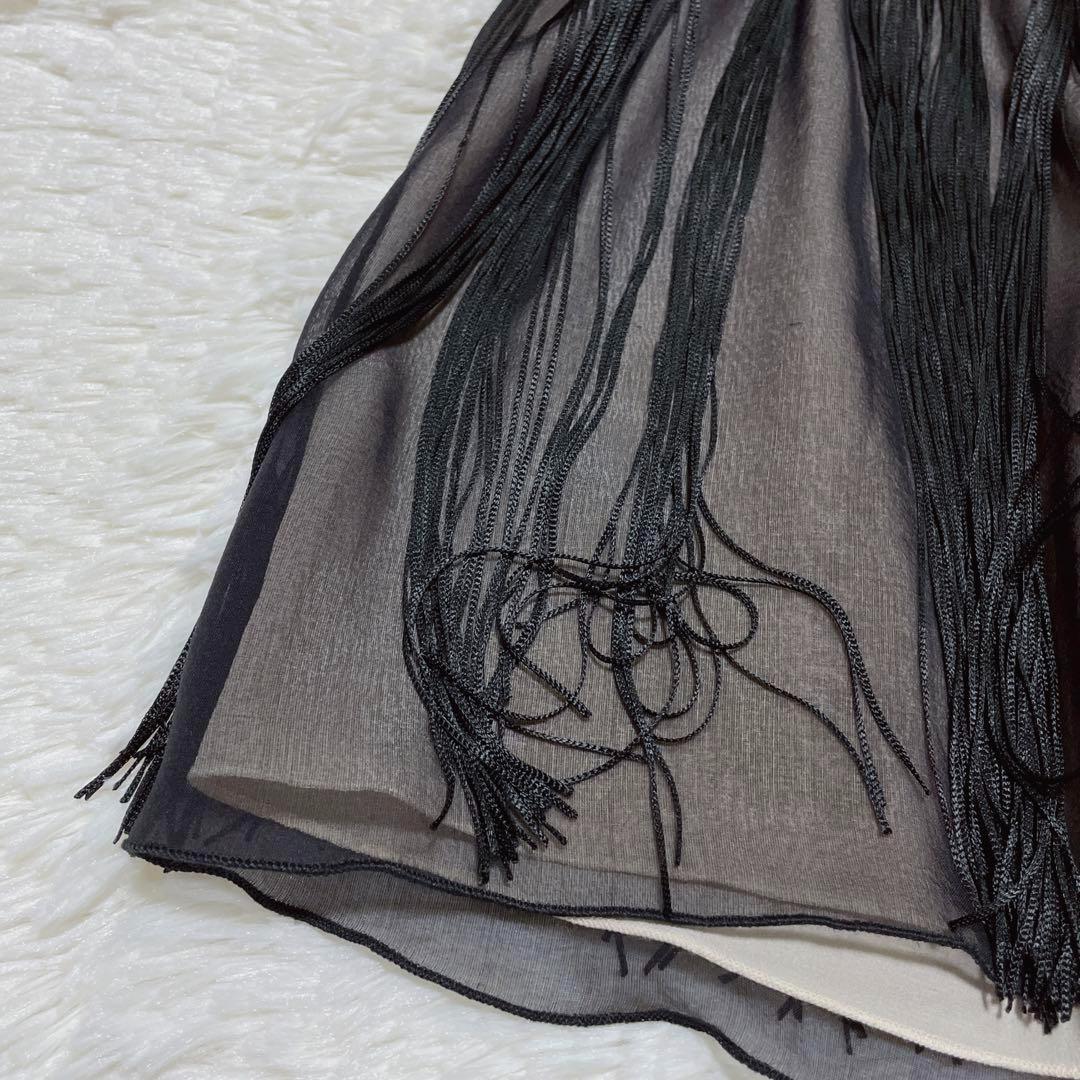 【タグ付き】ドルチェ＆ガッバーナ　ブラックタッセル　シルク　ボウディテール