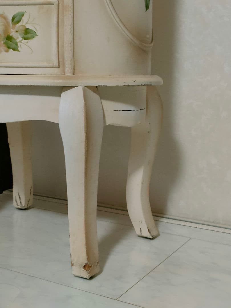 アンティーク ローズ チェスト 電話台 猫脚 家具