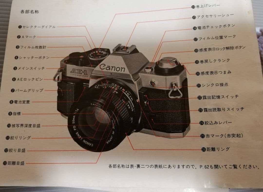 CanonAE-1 Program フィルム 50mmレンズ 説明書付き