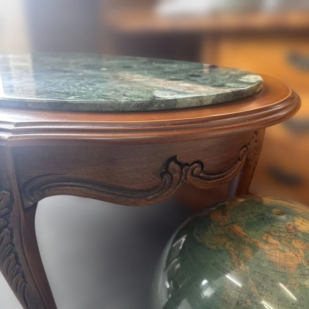 イタリア製　アンティーク　大理石　デーブル　猫脚