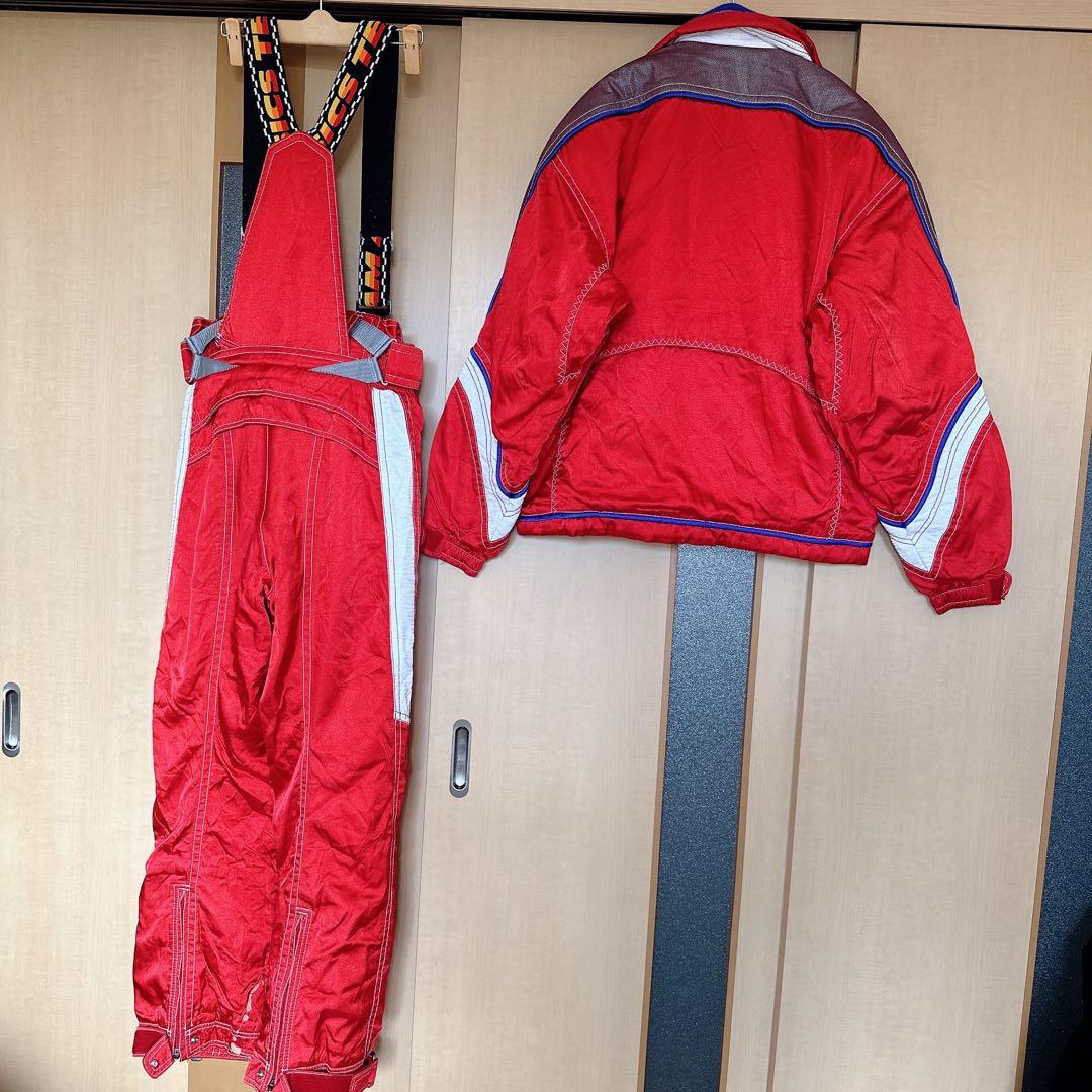 【チームアシックス】レトロ スキーウェア セットアップ (L) メンズ