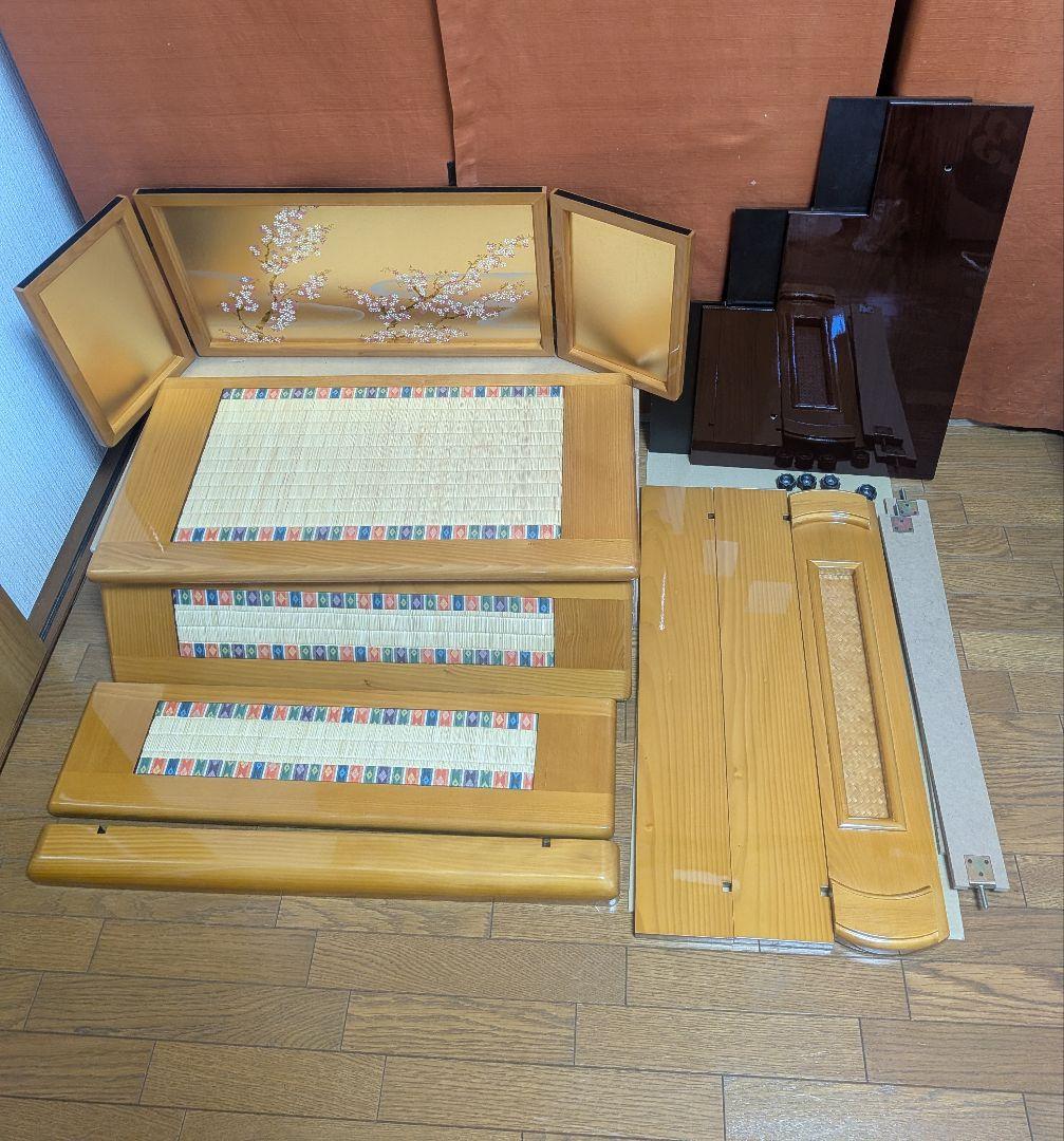 ひな祭り 雛人形　三段飾り　オルゴール付　秀華作　1/2（2/2の購入も必要）