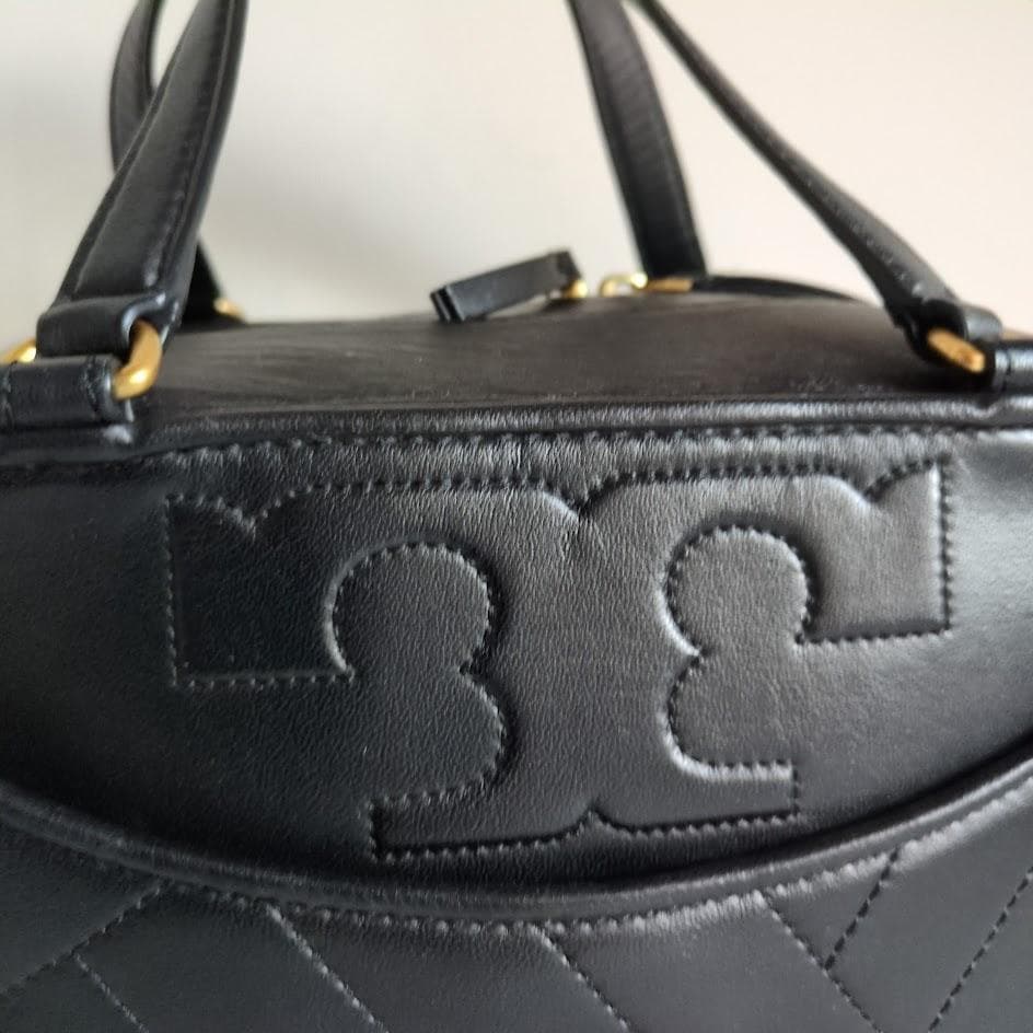 極美品　トリーバーチ　2way　ショルダーバッグ　アレクサ　キルティング　革　黒