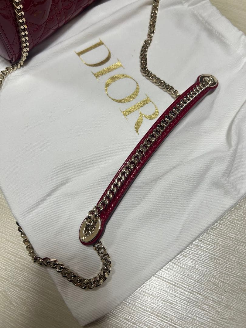 u*可様 Lady Dior バッグ ミニ レッド