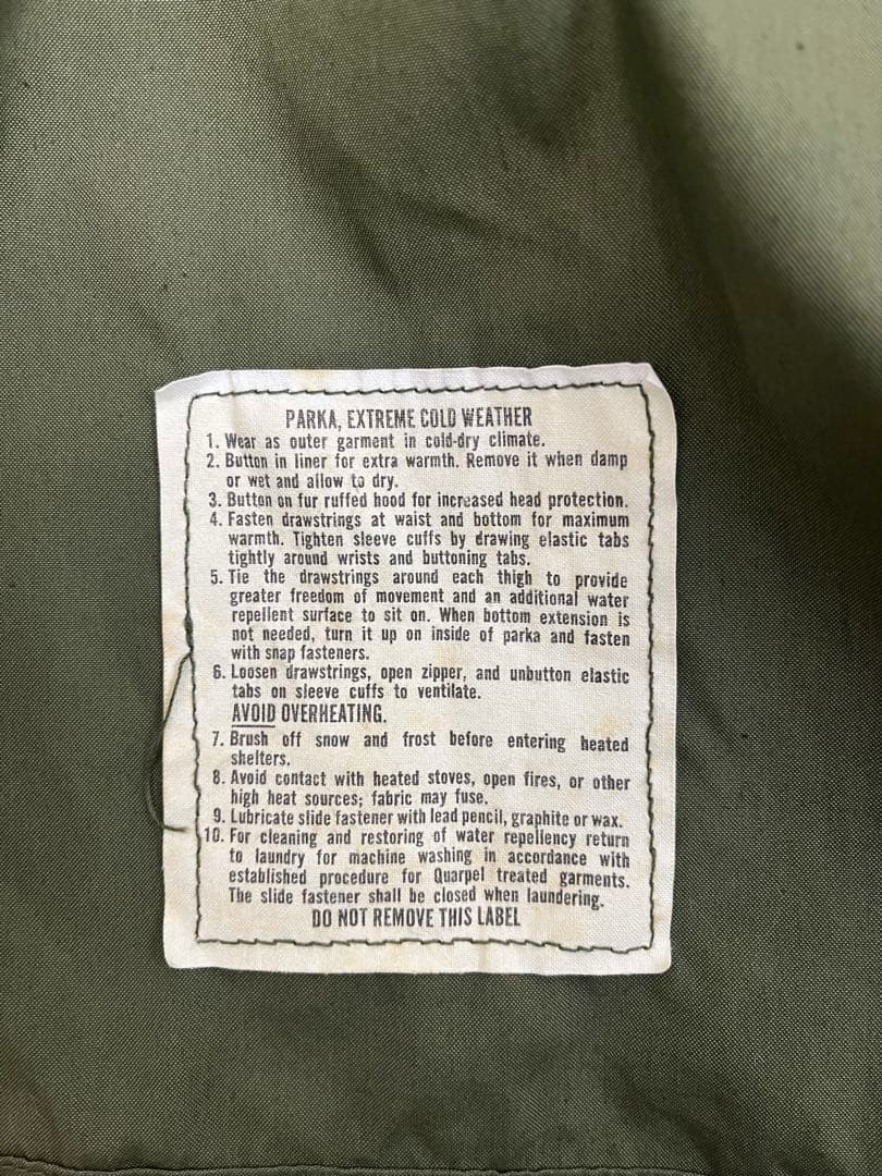 DEAD STOCK 米軍実物 70s M65 フィッシュテール フルセット L