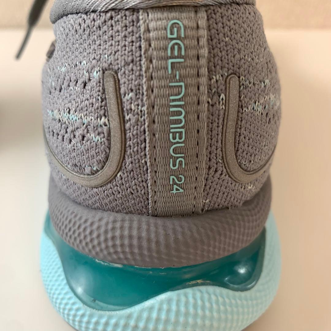 【ASICS】アシックス GEL-NIMBUS 24 グレー/ライトブルー