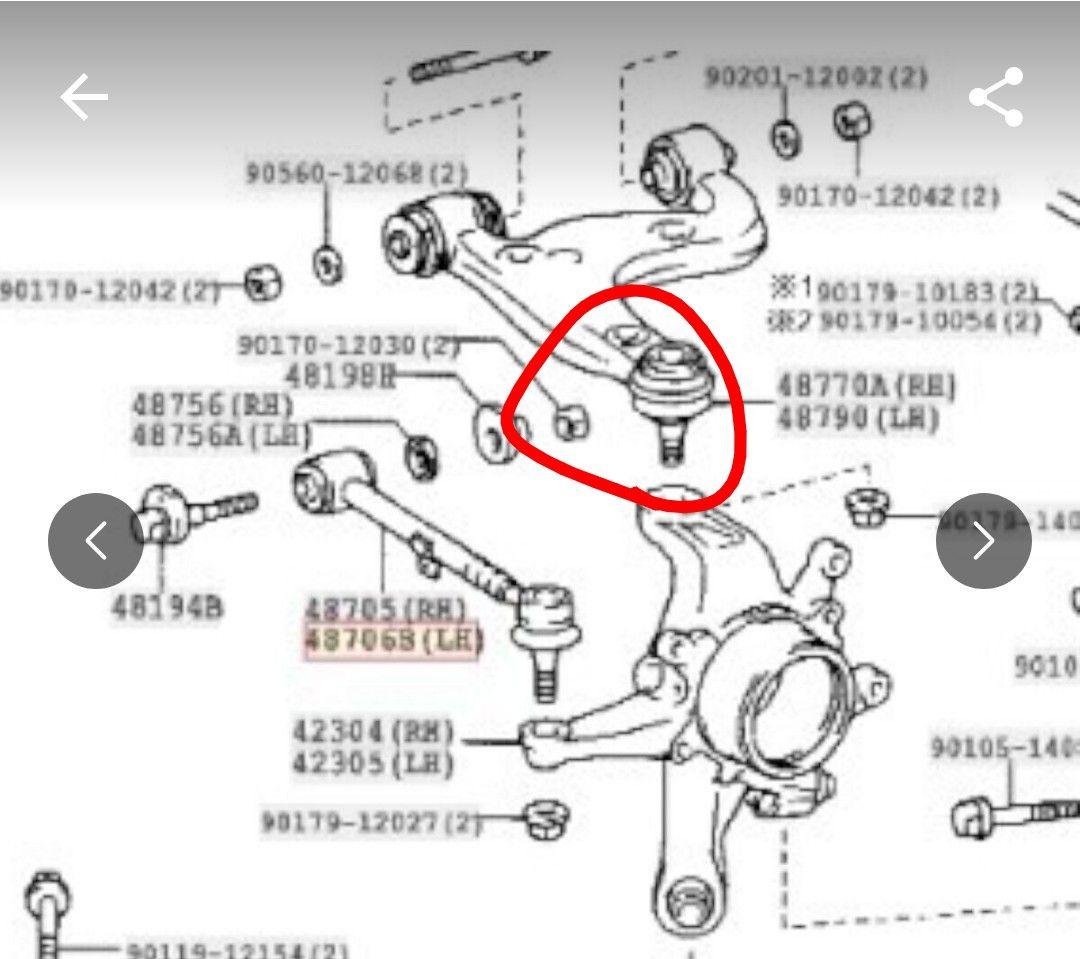 アルテッツァ アッパーアーム.リア用ボールジョイントブッシュ 2個セット