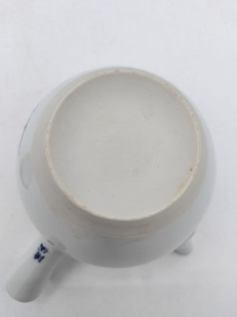 c733 煎茶器セット 染付　竹 「清影揺風」湲仙 5客 茶道具 古物