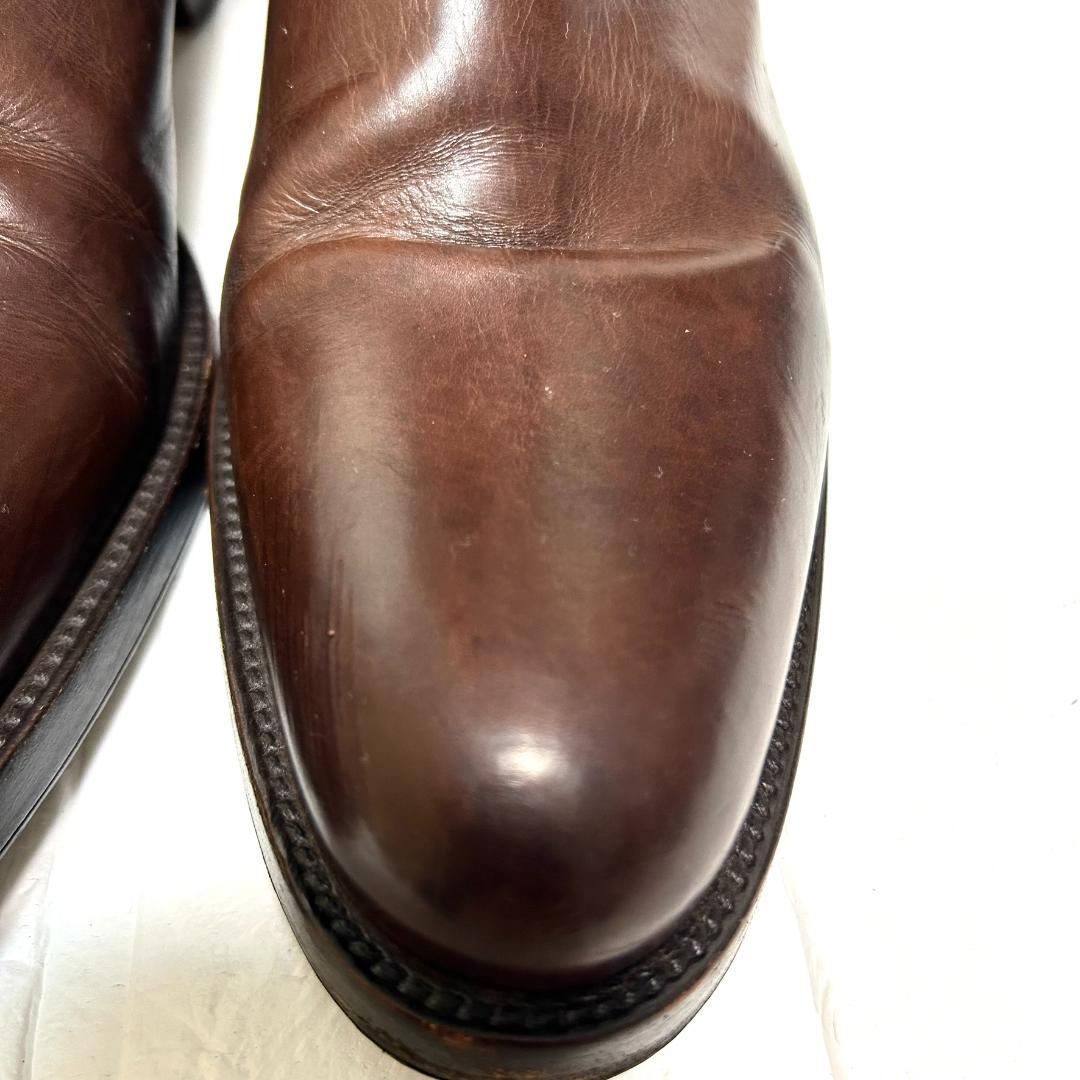 SARTORE　サルトル　乗馬ブーツ　ブラウン　プレーントゥ　23.5 イタリア